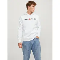 Jack & Jones Sweat-shirt 'Corp' rouge / noir / blanc