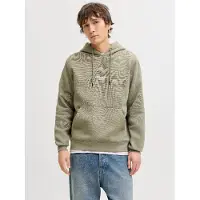 Jack & Jones Sweat-shirt 'JJESoho' olive / blanc