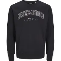 Jack & Jones Sweat 'JJECALEB' noir / blanc