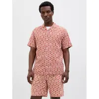 Jack & Jones Chemise 'JORSeersucker' marron châtaigne / rose pastel