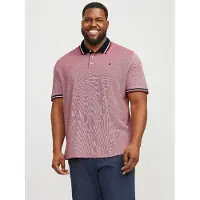 Jack & Jones Paulos Plus Size Short Sleeve Polo Rouge 3XL Homme
