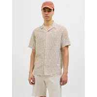 Jack & Jones Chemise marron / blanc cassé