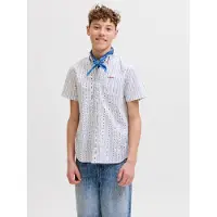 Jack & Jones Junior Chemise 'JJDEVIN' bleu clair / gris / rouge / blanc