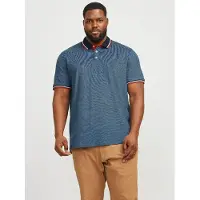 Jack & Jones Paulos Plus Size Short Sleeve Polo Bleu 7XL Homme
