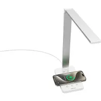 CubeNest LTW01C - Lampe de table LED avec chargeur sans fil - Lampe de lecture - 5 couleurs de lumière - Variateur - Lampe de lecture - Chargement sans fil - Blanc