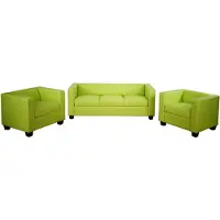 Mendler 3-1-1 Ensemble de canapés Loungesofa Lille similicuir, vert clair