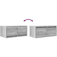 vidaXL Armoires TV 2 pcs. Gris Sonoma 60x31x25,5 cm Matériau dérivé du bois
