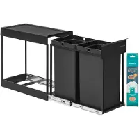 Bauhaus Mülltrennsystem für Unterschrank, Poubelle, Noir