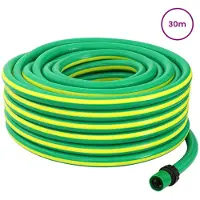 vidaXL Tuyau d'arrosage 5 couches vert et jaune 3/4'' 30 m PVC