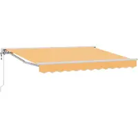 vidaXL Store rétractable couleur sable, 2,5 x 2 m, polyester et aluminium