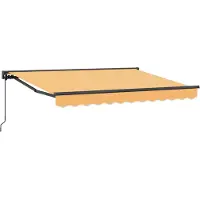 vidaXL Store rétractable couleur sable 3,5 x 2,5 m en polyester et aluminium