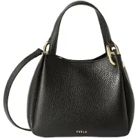 Furla pour femme. WE00907-HSF000 Sac en cuir Nuvola Mini Tote noir (OSFA), Casuel, Classique