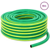 vidaXL Tuyau d'arrosage 5 couches vert et jaune 1" 10 m PVC