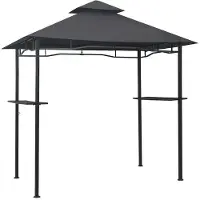 StarTech.com Pavillon de barbecue - Abri pour barbecue - Acier inoxydable 240 x 150 x 255 cm - Protection contre les intempéries pour jardin et terrasse - Noir