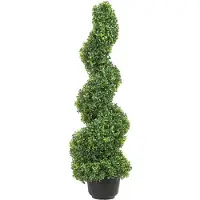 OEM Topiaire en buis artificiel, résistante aux intempéries, décoration polyvalente, 48 pouces, 2 pièces
