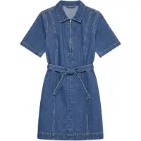 Vero Moda Louise Short Sleeve Short Dress Bleu XS Femme