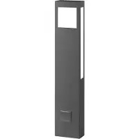 CMD Lampe d'allée à LED anthracite 3000K 18W IP44 66/ST avec prise de courant (2070 lm, 2G11, IP44)