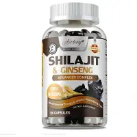 Buporai Shilajit & Ginseng Complex 1500mg (120 gélules) Complément alimentaire, énergie, endurance, système immunitaire, cerveau, focus, antioxydant