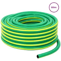 vidaXL Tuyau d'arrosage 5 couches vert et jaune 1/2'' 100 m PVC