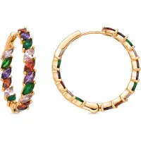 Luxenter Boucles d'oreilles 'Anroth' mélange de couleurs