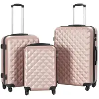 StarTech.com Ensemble de valises 3 pièces - Valises à coque rigide en ABS - Roulettes pivotantes à 360° - Légères - Dorées