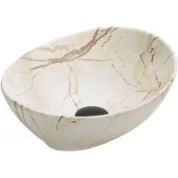 Mexen Elza lavabo à poser 40 x 33 cm, pierre beige - 21014095