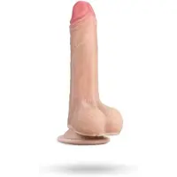 Lovetoy Sliding-Skin - gode ceinture réaliste double couche - 18 cm