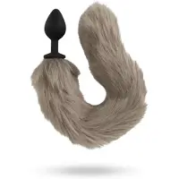 You2Toys - plug anal en silicone avec queue - gris