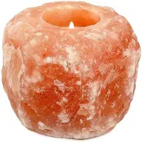 Typecat Bougeoirs en cristal de sel naturel, support pour bougies, caverne à bougies, cadeau de mariage, de Saint-Valentin