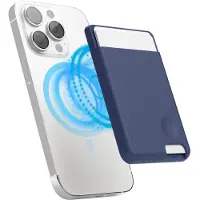 Elago Porte-cartes magnétique en silicone MagSafe Jean Indigo