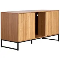 DUOKU Meuble de Rangement pour Bac à Litière pour Chat--avec Griffoir Intégré-Idéal pour Le Salon-Dimensions : 120 x 45 x 66,5 cm