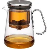 Semoic Théière magnétique en verre de 700 ml avec infuseur -