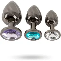 ANOS - plug anal métal - coffret de 3 pièces