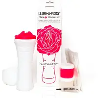 Clone-a-Willy Clone-a-Pussy - kit moule vulve et manchette - silicone rose