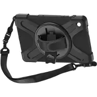 Akashi Coque Antichoc pour Galaxy Tab A9 Plus Béquille et Poignée rotative Noir