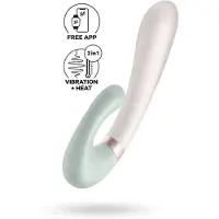 Satisfyer Heat Wave - Vibromasseur chauffant connecté à appli (menthe)