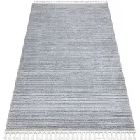 Rugsx Tapis SEVILLA PC00B rayures gris Franges berbère marocain shaggy 180x270 cm