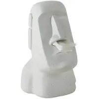 Torribaly Statue en pierre de l'île de Pâques, boîte à serviettes en papier, décoration de la maison, style rétro