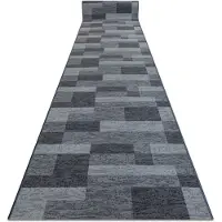 Rugsx TAPIS DE COULOIR antidérapant ICONA gris 80cm 80x600 cm