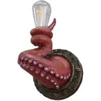 Exogio Applique Murale Vintage en Forme de Pieuvre Tentacule, Lampe Réaliste Résine, LED pour , L'Allée, le Bar, Lumière Décorative