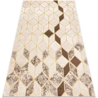 Rugsx Tapis MEFE moderne B400 Cube, géométrique 3D - Structural deux niveaux de molleton crème / beige 140x190 cm