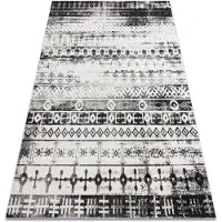 Rugsx Tapis moderne MUNDO E0592 ethnique extérieur beige / noir 140x190 cm