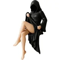 Exogio Statue gothique mystérieuse, sculpture en robe noire pour décoration de jardin, petites statues élégantes d'Halloween 8 cm