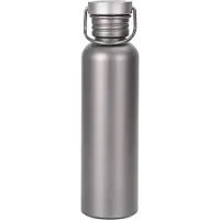 Jojomino Bouteille d'eau en titane de 750 ml, idéale pour le camping, le tourisme, le sport, le cyclisme et la randonnée, avec manchon pour gobelet