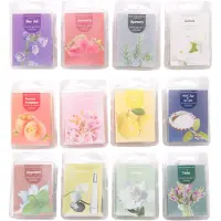 Jojomino Lot de 12 fondants de cire parfumés carrés, fondants, soja pour chauffe-plats, coffret cadeau carré, poudre pour bébé