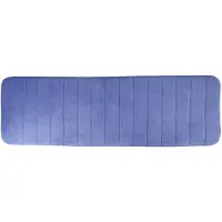 Exogio Tapis de sol absorbant antidérapant en mousse à mémoire de forme pour cuisine, chambre à coucher, 120 x 40 cm, bleu foncé