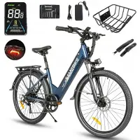 Samebike RS-A01 Pro - Vélo Électrique - Moteur 500W - Batterie 36V 15Ah - Vitesse Max 35km/h - Bleu