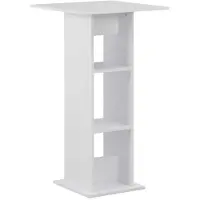 Helloshop26 Table haute mange debout bar bistrot blanc 110 cm 0902058