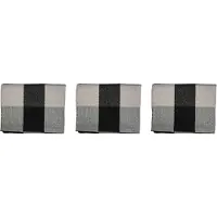 Spactz Lot de 3 tapis en coton à carreaux, 23,6 x 35,4 pouces, tapis d'extérieur à carreaux (tapis de porche noir et blanc)