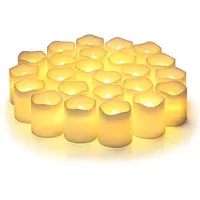 Torribaly Bougies à souhaits sans flamme, 24 bougies avec piles, adaptées à Hal